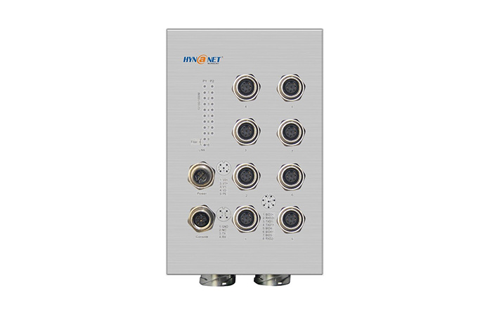IS1908F2-M12 8 Gigabit M12 ports + 2 Gigabit DH24 LC fiber ports managed anti-vibration industrial switch