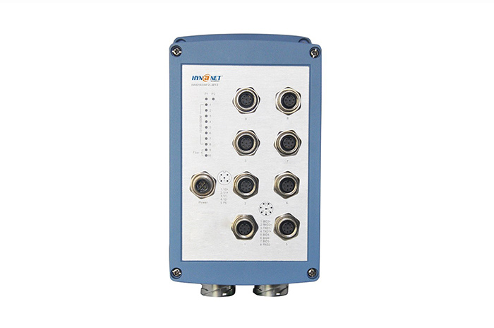 IWS1608F2-M12 8 Gigabit M12 ports + 2 Gigabit DH24 LC fiber optic ports waterproof and shockproof industrial switch